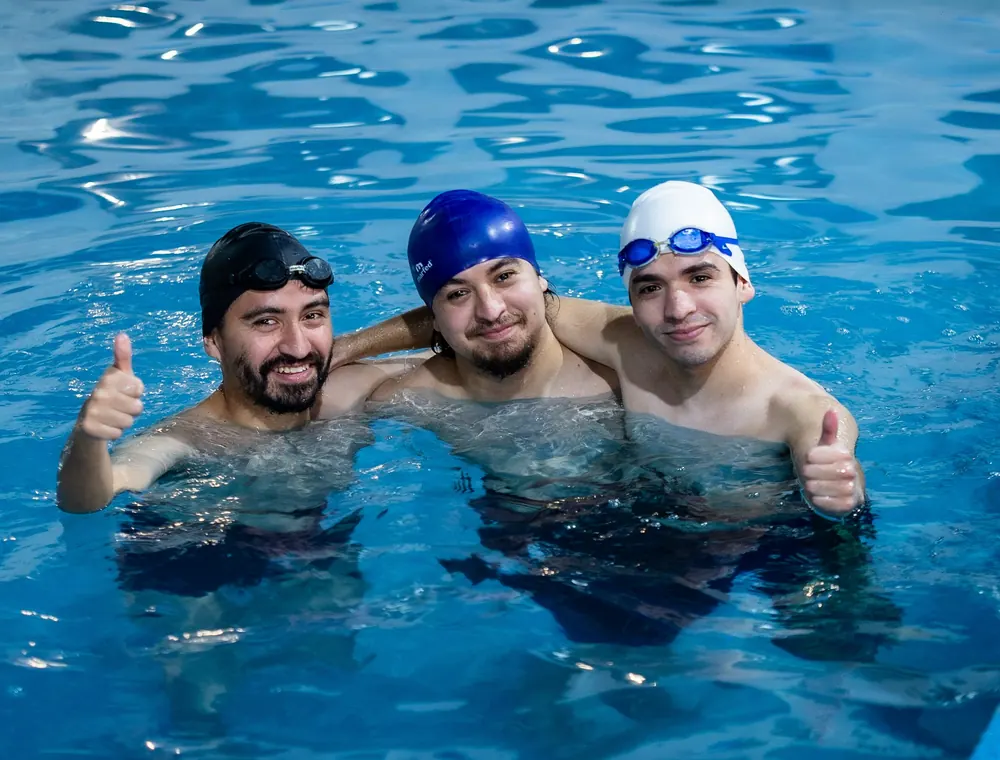 Alumnos de natación en Acuática Natación y Salud